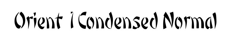 Orient 1Condensed Normal font preview
