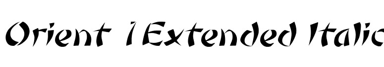Orient 1Extended Italic font preview