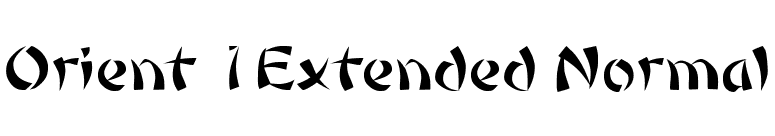 Orient 1Extended Normal font preview