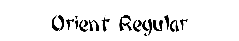 Orient Regular font preview