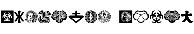 Oriental Icons font preview