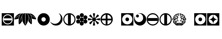 Oriental Icons IV font preview