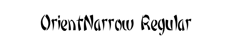 OrientNarrow Regular font preview