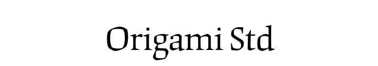 Origami Std font preview