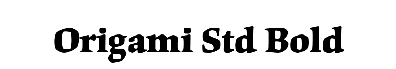 Origami Std Bold font preview