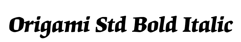 Origami Std Bold Italic font preview