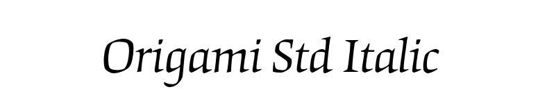 Origami Std Italic font preview