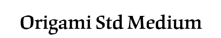 Origami Std Medium font preview