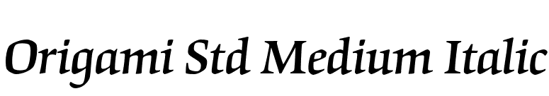 Origami Std Medium Italic font preview