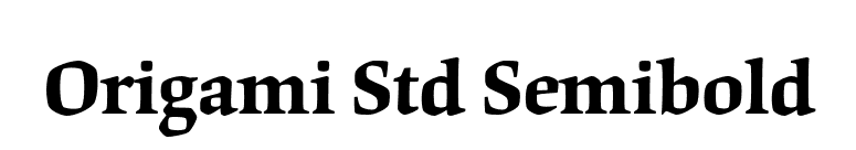 Origami Std Semibold font preview