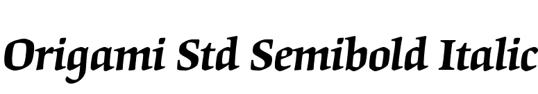 Origami Std Semibold Italic font preview