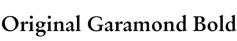 Original Garamond Bold font preview