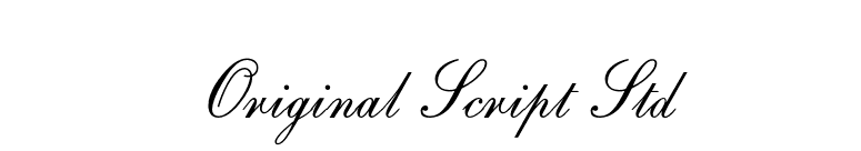 Original Script Std font preview