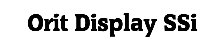 Orit Display SSi font preview