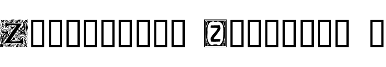 Ornamental Initials Z font preview