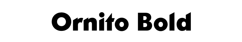 Ornito Bold font preview