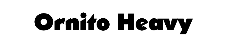 Ornito Heavy font preview
