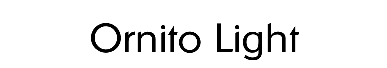 Ornito Light font preview