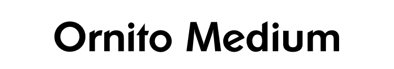 Ornito Medium font preview