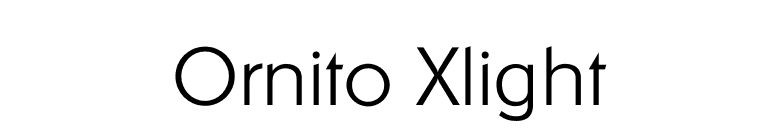 Ornito Xlight font preview