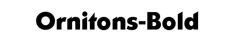Ornitons-Bold font preview