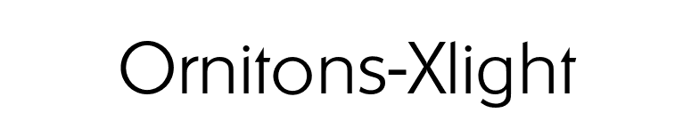 Ornitons-Xlight font preview