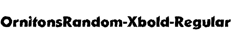 OrnitonsRandom-Xbold-Regular font preview