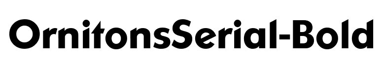 OrnitonsSerial-Bold font preview
