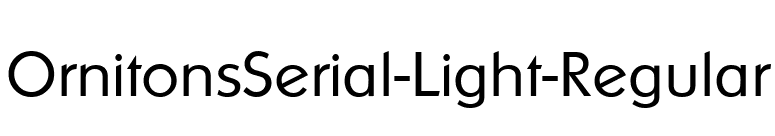 OrnitonsSerial-Light-Regular font preview
