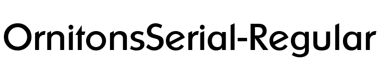 OrnitonsSerial-Regular font preview