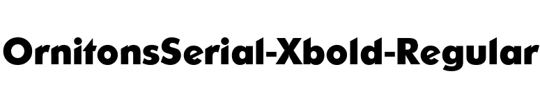 OrnitonsSerial-Xbold-Regular font preview