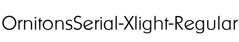 OrnitonsSerial-Xlight-Regular font preview
