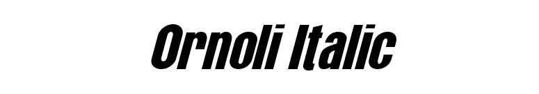 Ornoli Italic font preview