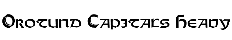 Orotund Capitals Heavy font preview