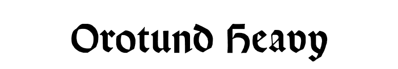 Orotund Heavy font preview
