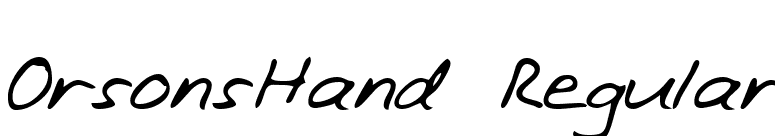 OrsonsHand Regular font preview