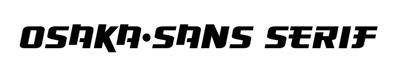Osaka-Sans Serif font preview