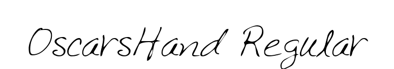 OscarsHand Regular font preview