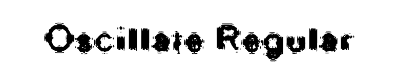 Oscillate Regular font preview