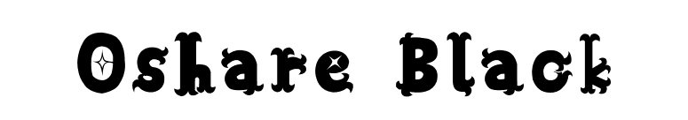 Oshare Black font preview