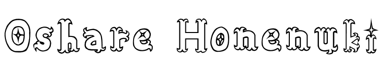 Oshare Honenuki font preview