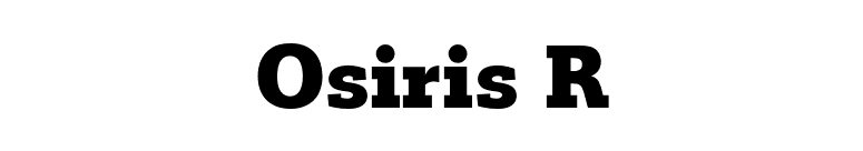 Osiris R font preview
