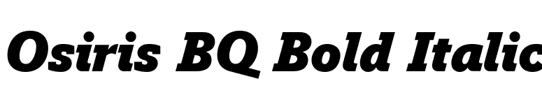 Osiris BQ Bold Italic font preview