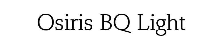 Osiris BQ Light font preview