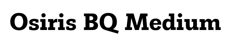 Osiris BQ Medium font preview
