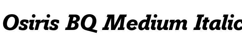 Osiris BQ Medium Italic font preview