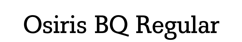 Osiris BQ Regular font preview