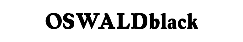 OSWALDblack font preview