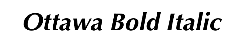 Ottawa Bold Italic font preview