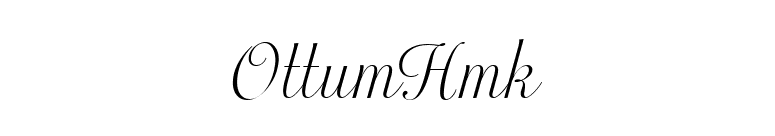 OttumHmk font preview